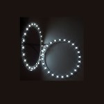 Led rings, angel eyes, 24 leds smd 3528, white color, 80 mm ring diameter, set of 2 pieces